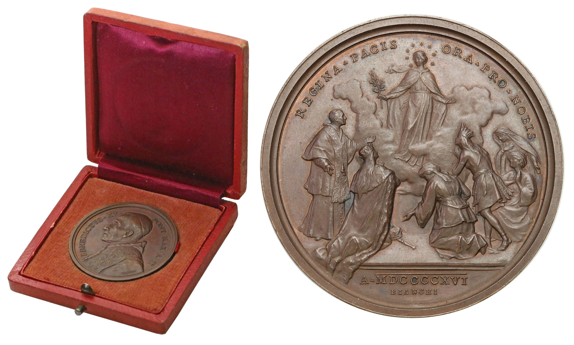 Watykan. Medal Annualny Benedykt XV ANNO II (1915), brąz